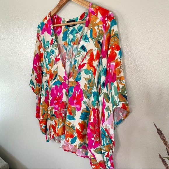 Vici Tropicana Floral Kimono Top, size medium - Picture 3 of 12